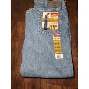 Wrangler Five Star Relaxed Fit U-shape Blue Denim Jeans 36x29
